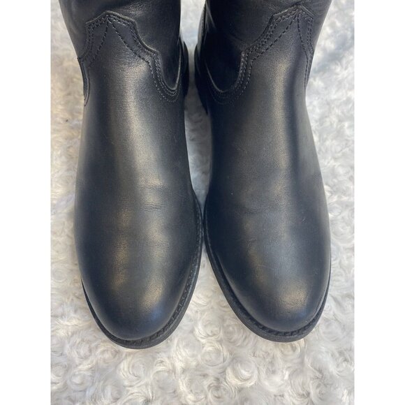 Ariat Black Leather Boots Heritage Roper Style 35501 Size Men’s 8.5 D - Picture 6 of 16